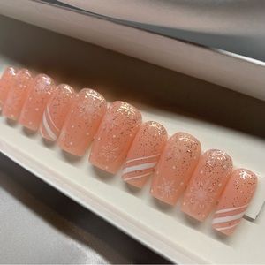 Winter Wonderland Snowflake Luxury Custom Press On Nails